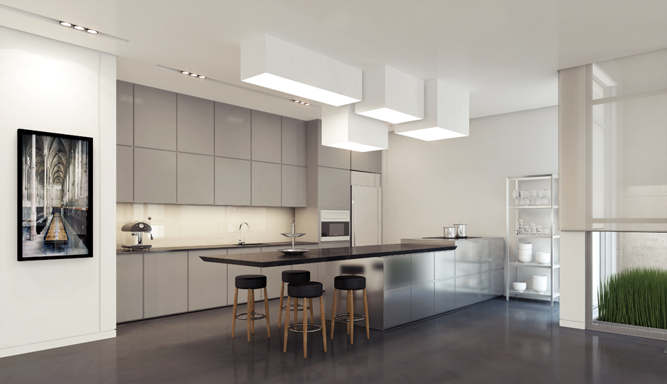1 Gray kitchen units | Interior Design Ideas