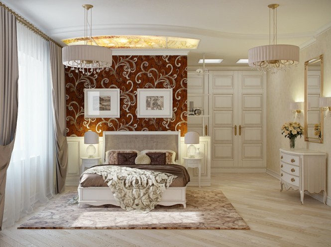 Via Hot IceSimilarly, this décor plan plays down elements of opulence, with accessories kept clean and simple, and modern shades placed over chandelier gems to only allow a peek of twinkle.
