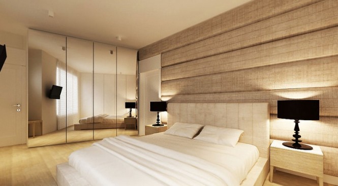 Textured bedroom wall