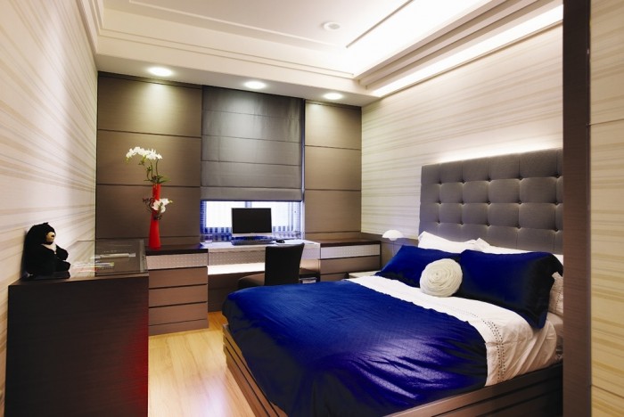 Blue gray bedroom decor