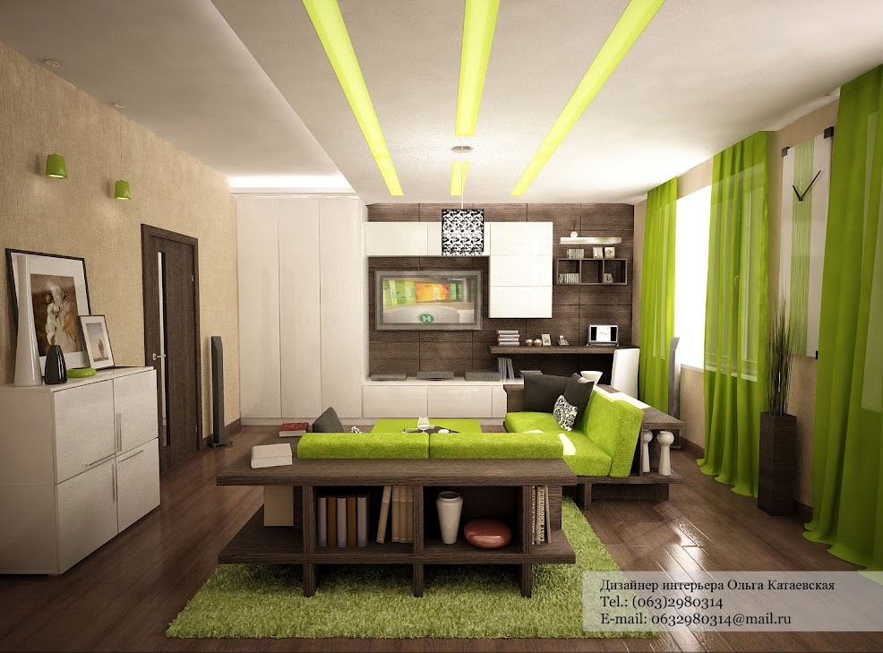 Green White Decor Interior Design Ideas