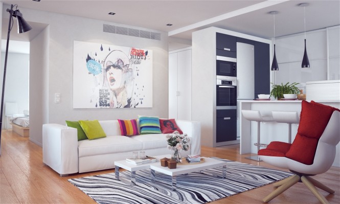 Vibrant living space decor