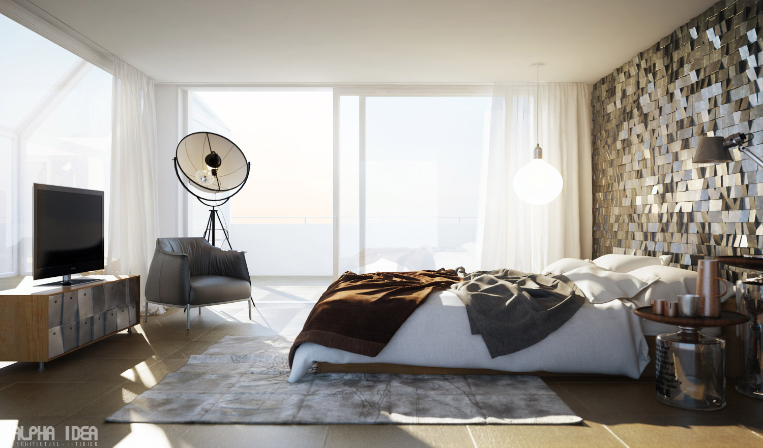 Modern bedroom design  Interior Design Ideas.