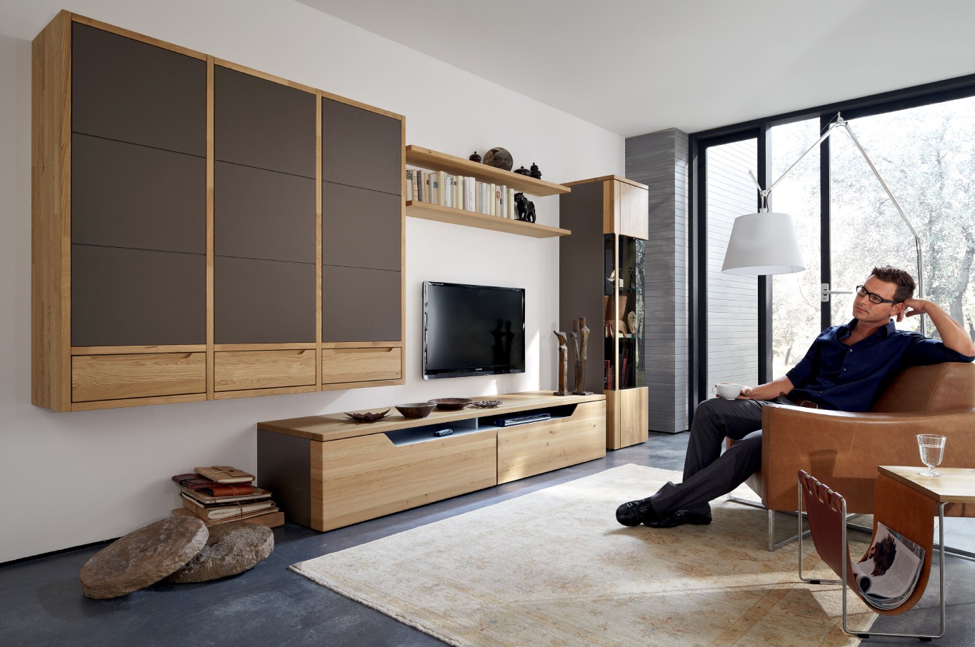 Wooden Finish Wall Unit Combinations From Hülsta