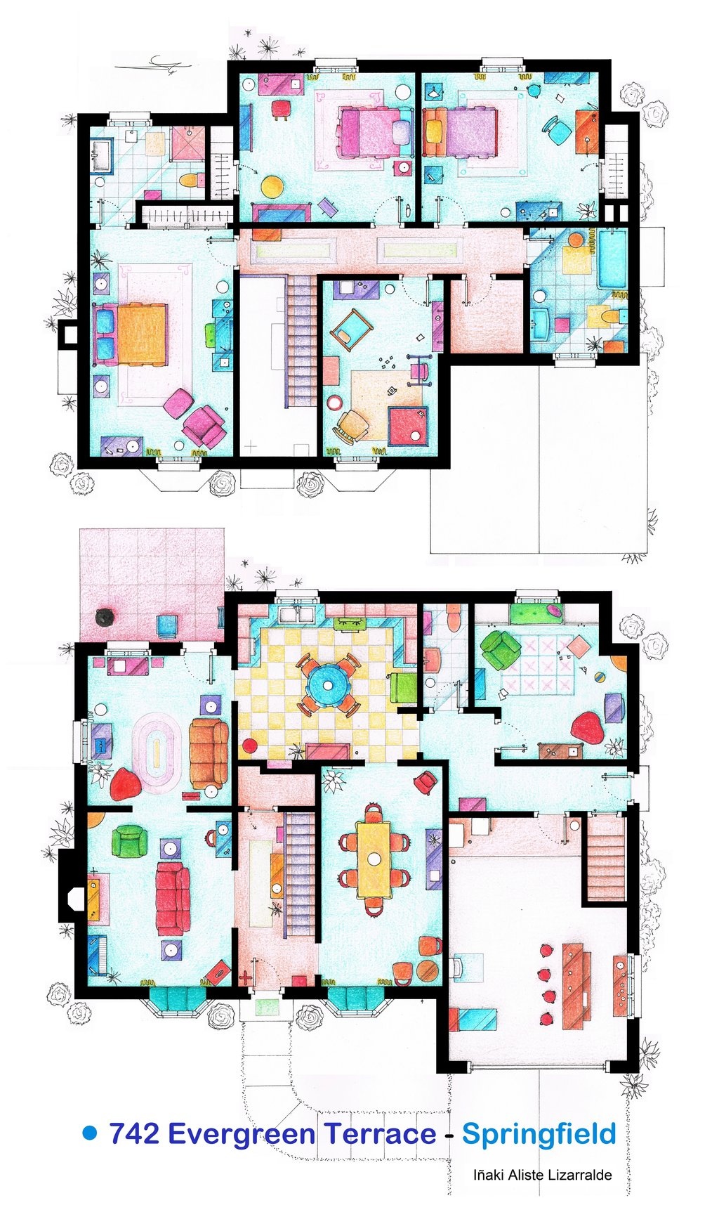 Floor plans of homes from famous TV shows