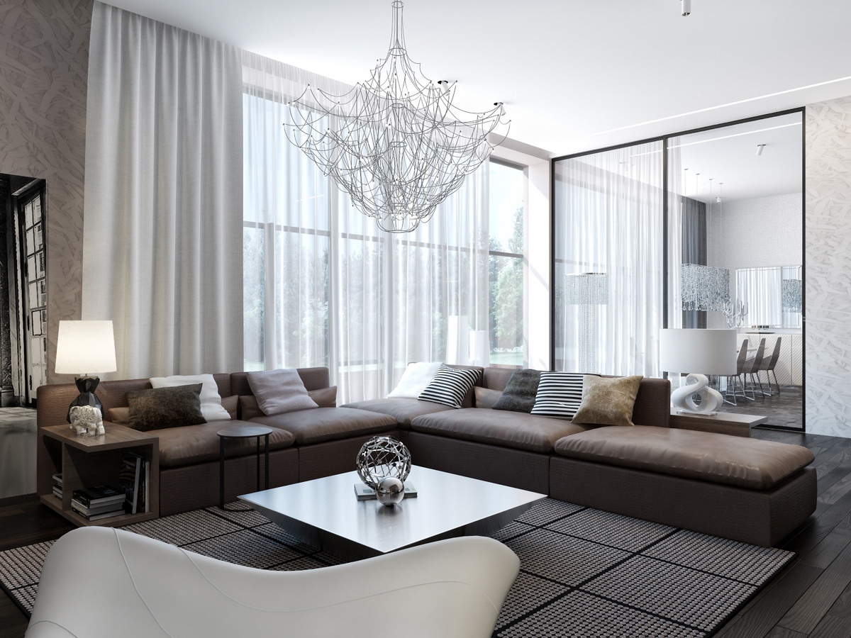 modern neutral living room 2  Interior Design Ideas.