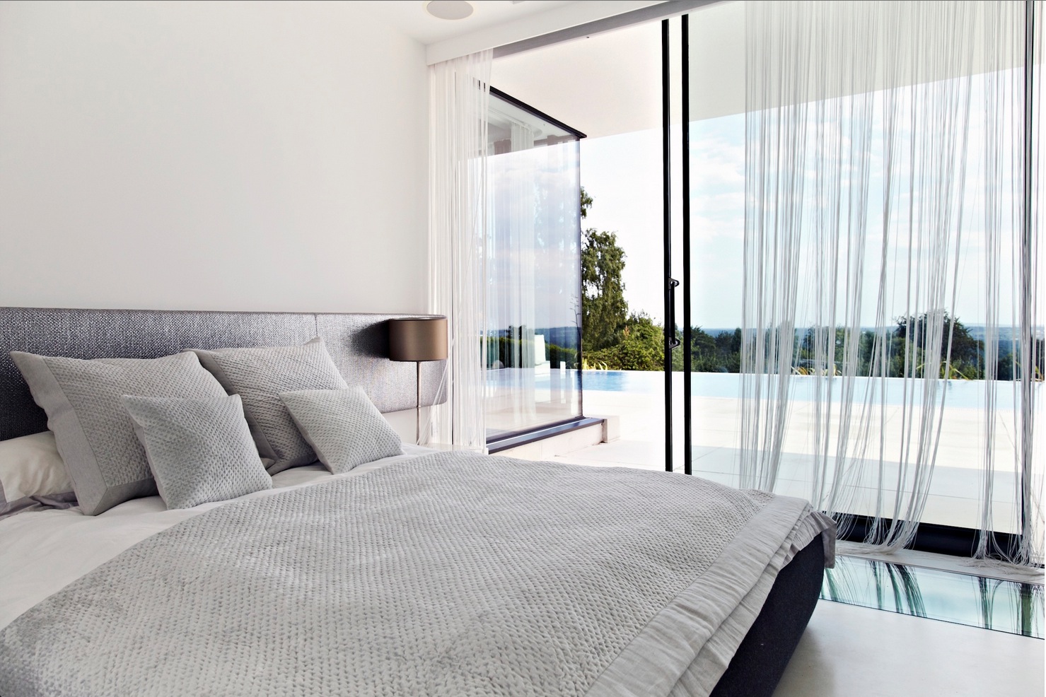 bedroom furniture with glass doors