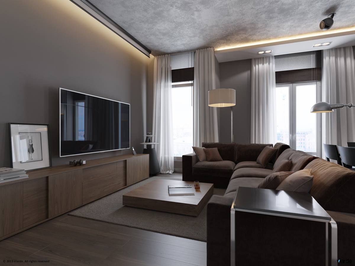 1 monochrome grey living room | Interior Design Ideas