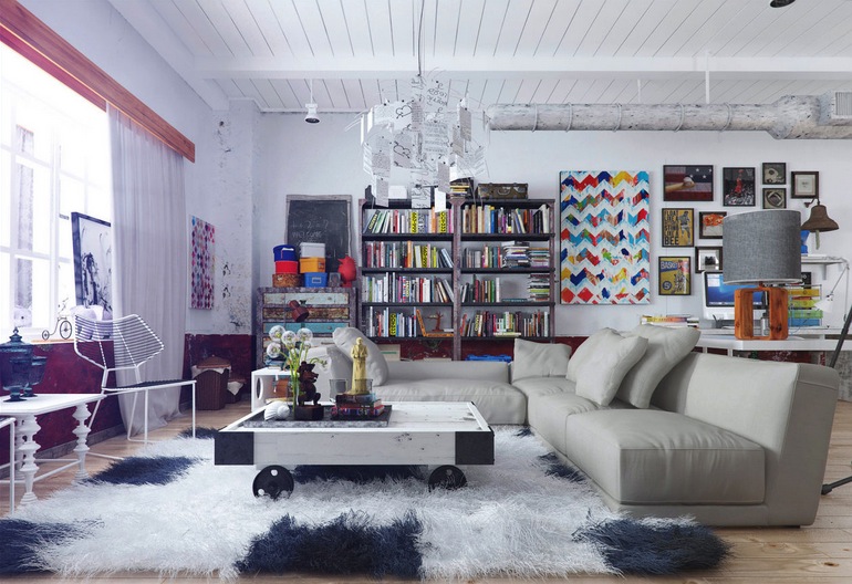 Colorful And Funky Interiors Visualized