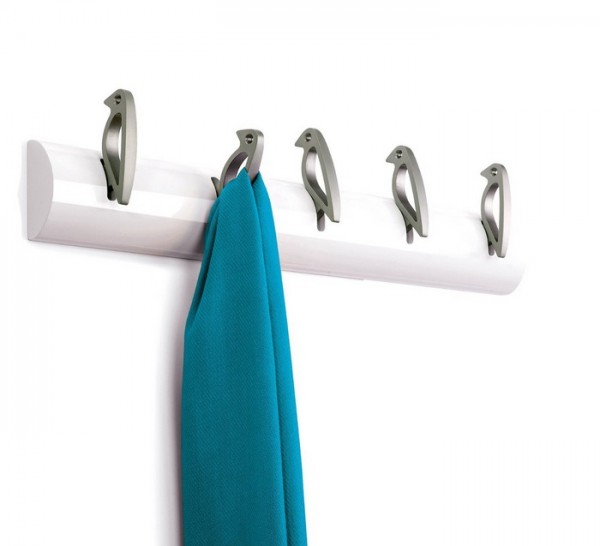 Put a bird on it? More like put it on a bird. This playful coat rack lets you and your guests hand coats and sweaters from stylish, cute bird hooks.