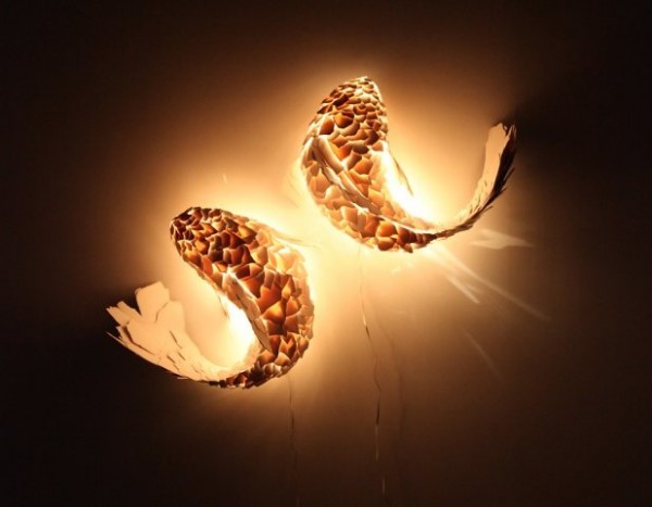 Whether you want to keep with a Japanese theme or just bring some soft lighting into a room, these Koi sconces can easily do the job.