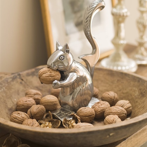 You would never want to trust a real squirrel with your nuts (or even in your house, probably) but this pewter nutcracker is perfectly polite and positively practical.