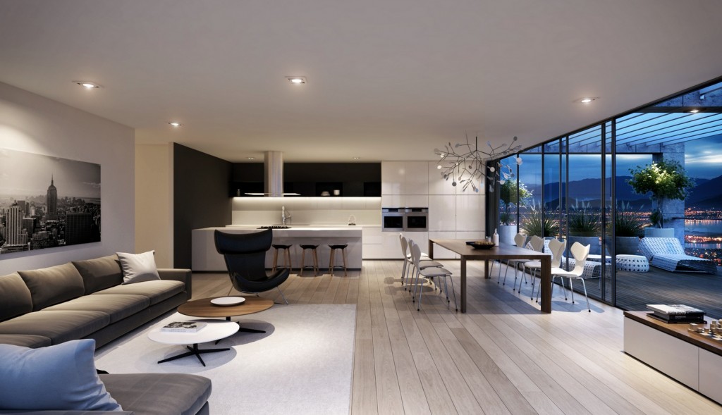 Spacious Modern Living Room Interiors,Blackberry Porsche Design P 9983