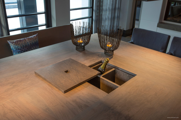 hidden storage dining table | Interior Design Ideas