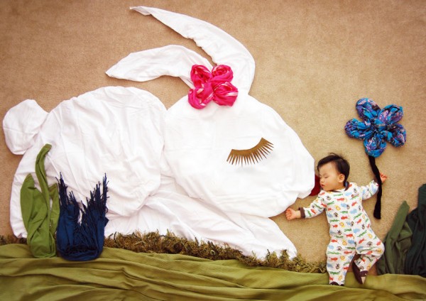 baby with bunny