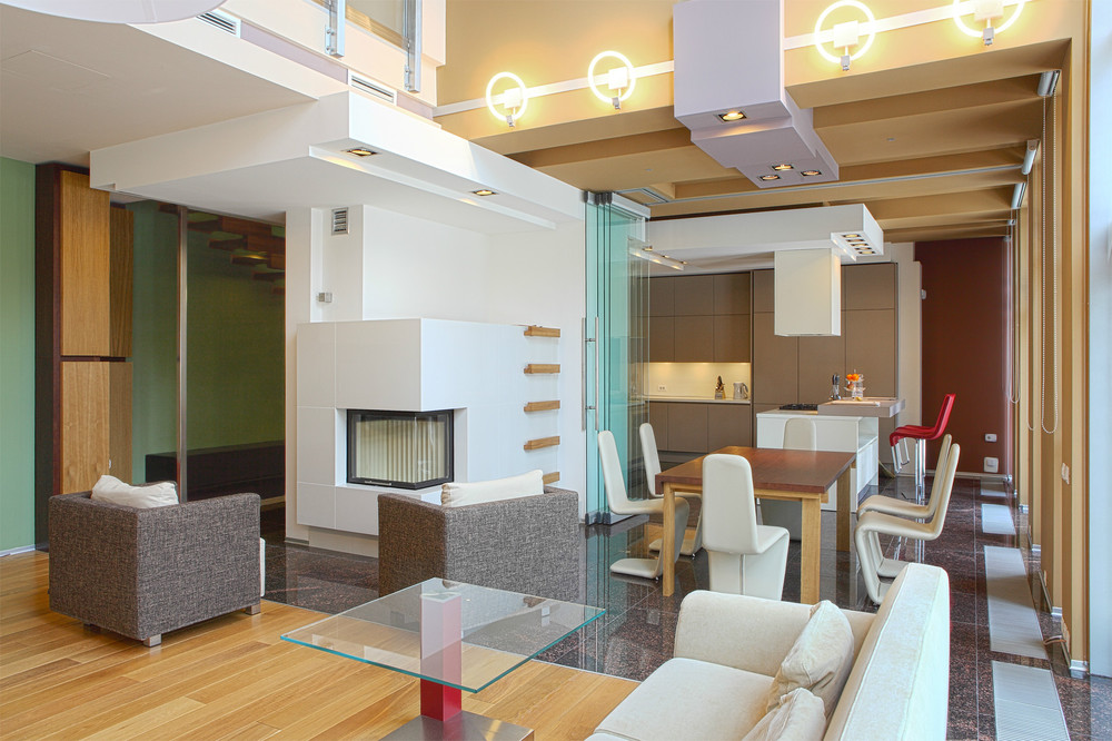 Open plan lounge diner  Interior Design Ideas.