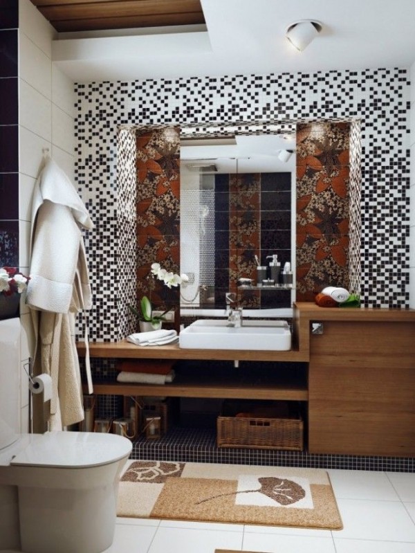 This built-in vanity wall makes full use of the entire length of one wall to maximize on storage space.