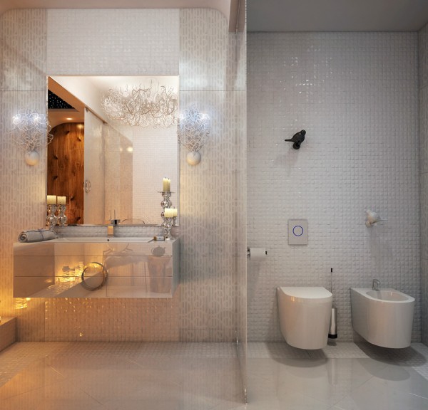 Glamorous bathroom design