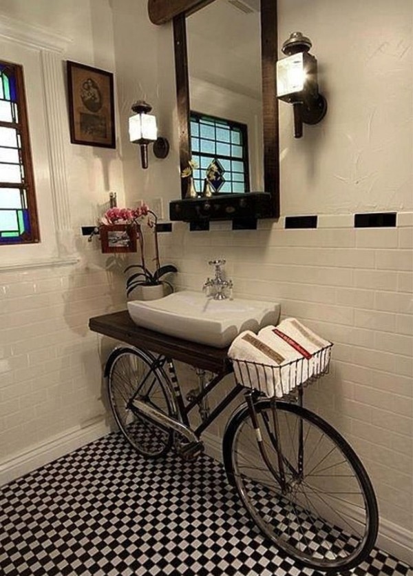 Quirky bathroom vanity unit