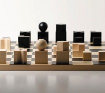 Bauhaus Chessmen: A minimalistic home would be well served by these wooden Bauhaus chess pieces.