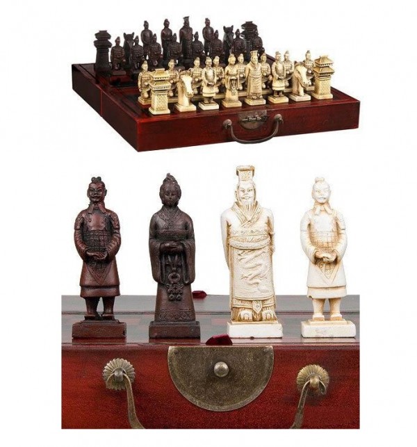 Chinese style chess pieces.