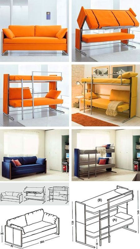 Sofa bunk beds