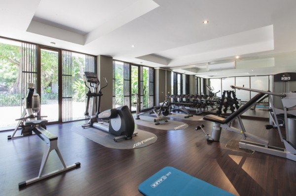 A private gym is provided for guests who don't want to kick-back 24-7.