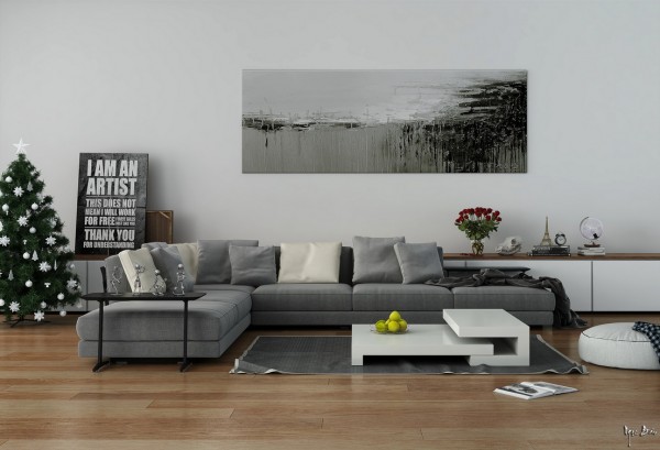 Gray modular sofa
