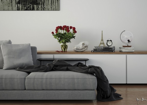 Light gray sofa