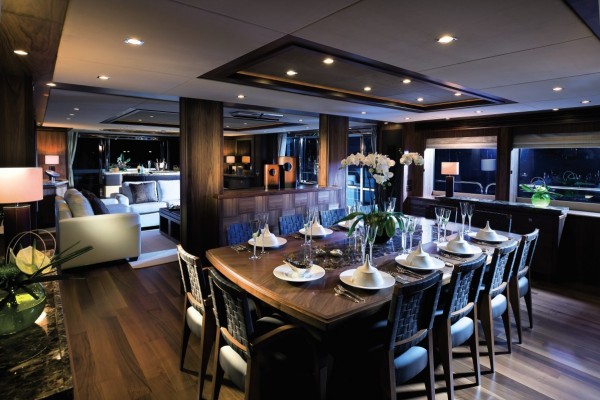 Furnished yacht