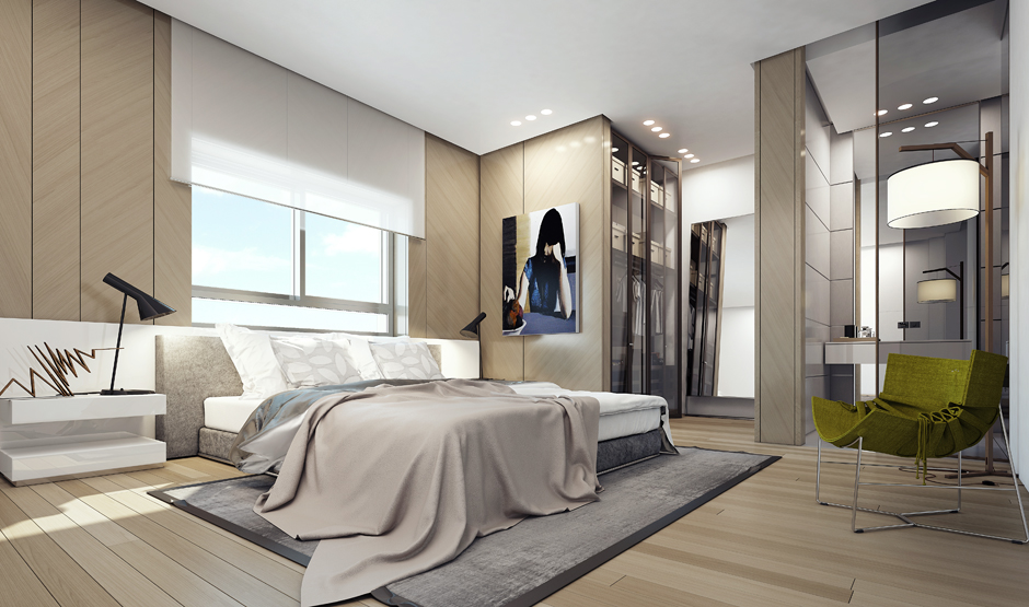 modern penthouse bedroom furniture