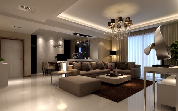classic style beige living room