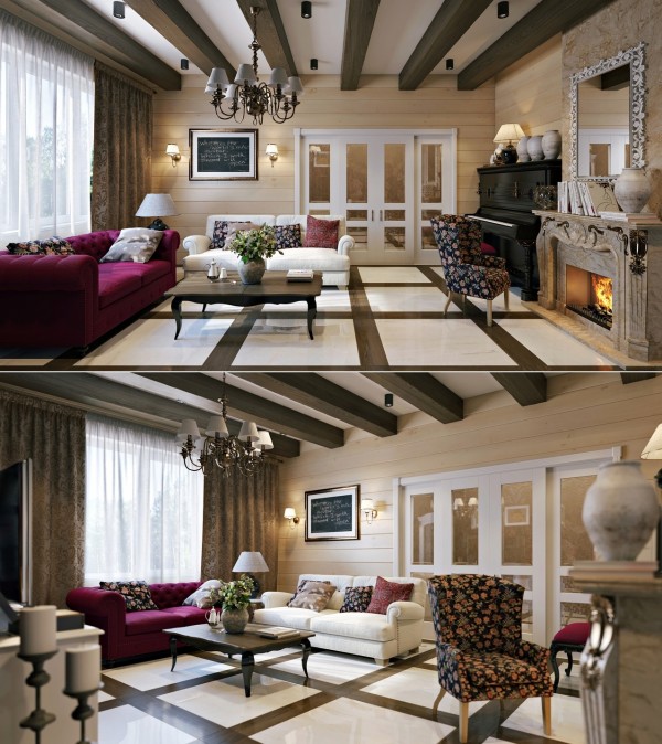 contemporary beige living room