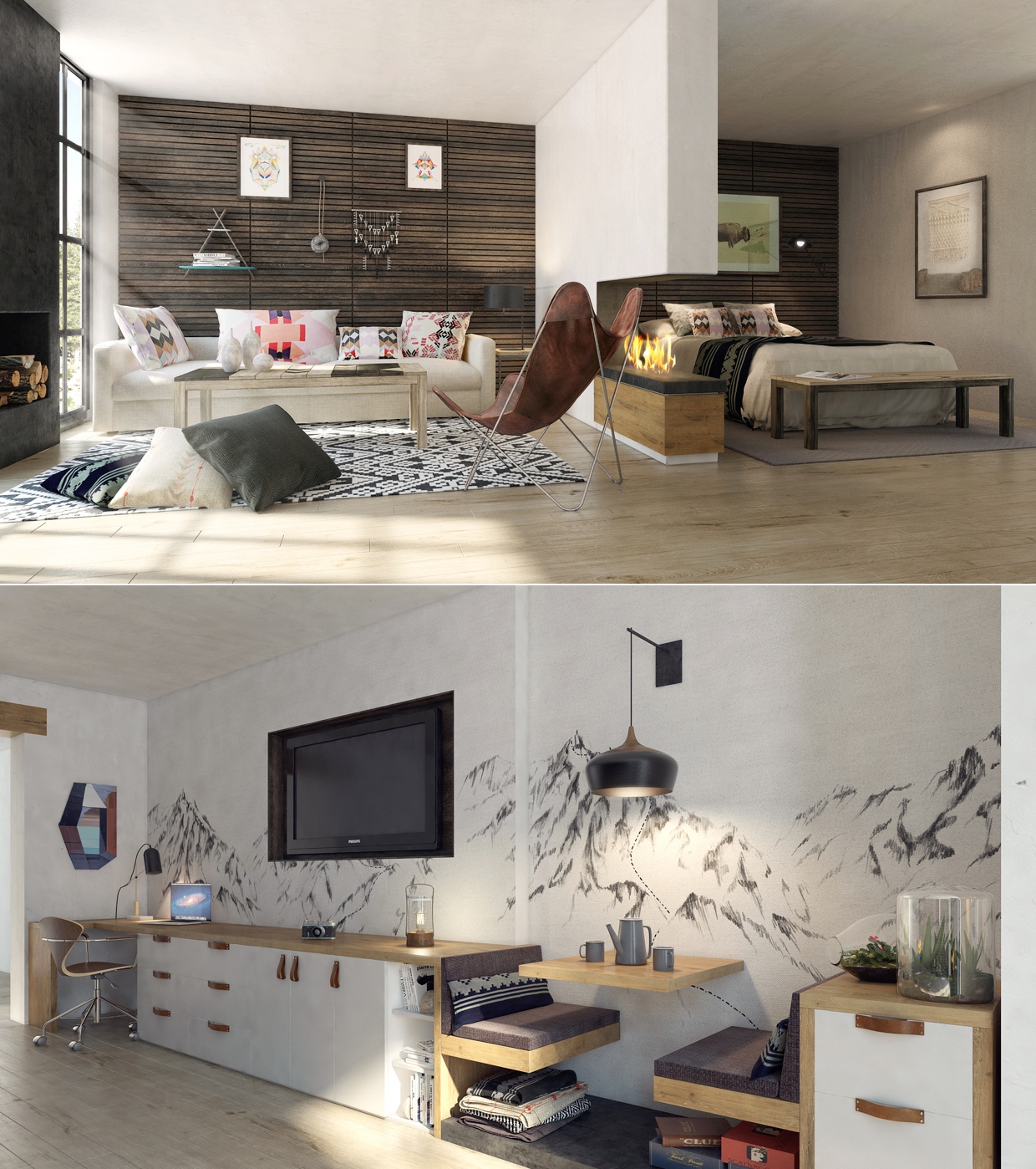 Masculine Studio Apartment Interior Design Ideas