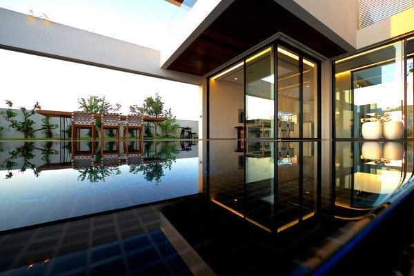 modern villa pools