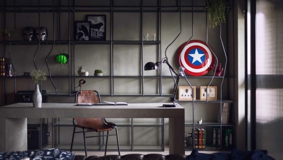 Fabulous Marvel Heroes Themed House With Cement Finish and Industrial Feel