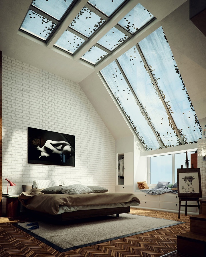 Loft Sun Roof Interior Design Ideas