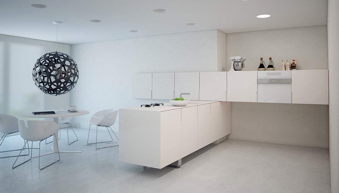 minimalist white kitchen | Interior Design Ideas