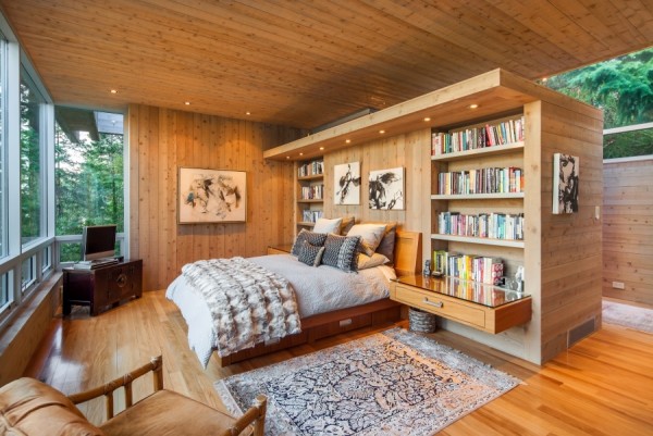 modern bedroom wood finish