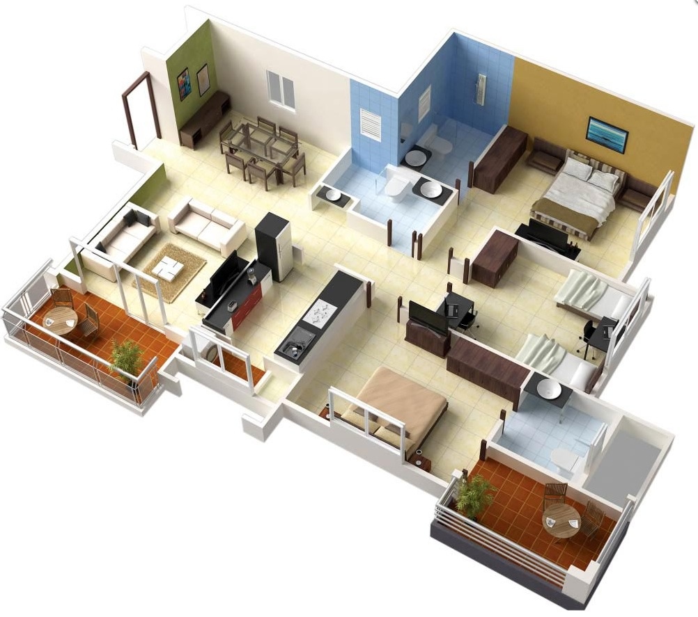 Single Floor 3 Bedroom House Plansinterior Design Ideas