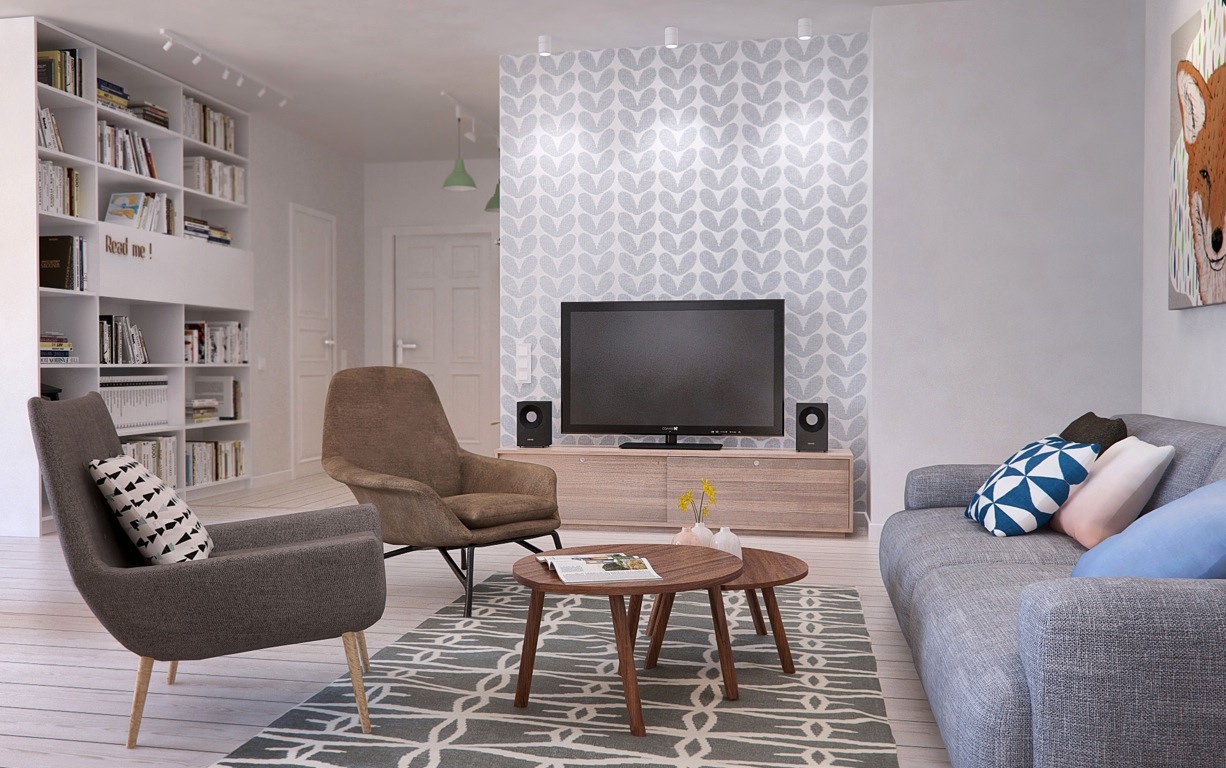 television unit background wallpaper | Interior Design Ideas