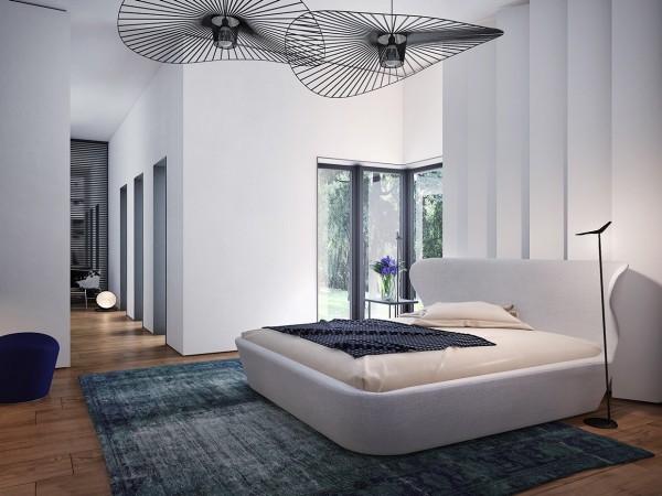 The ultramodern ceiling fans are also amazingly unique.
