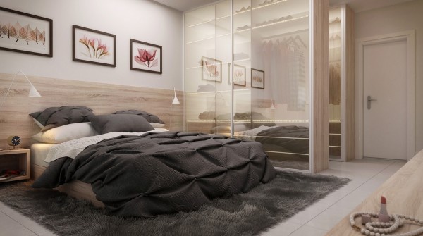 Phòng ngủ đáng yêu này có các yếu tố của niềm đam mê - bao gồm chăn touchably kết cấu và chân trần thân thiện với thảm - nhưng vẫn là một cảm giác chung của zen.
