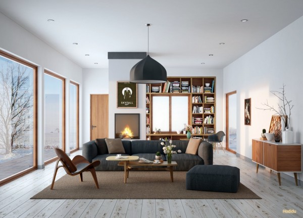 Adding personal effects like books and artwork give this smaller living room a unique and homey feel.