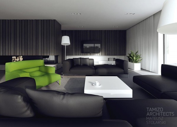 طراحی داخلی سیاه و سفید،معماری داخلی آپاارتمان،دکوراسیون داخلی سیاه و سفید
