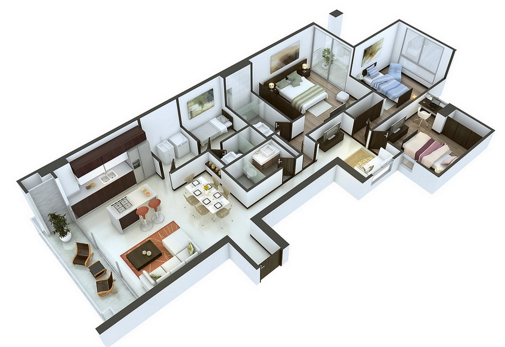 House Plans 7x10 With 3 Bedrooms