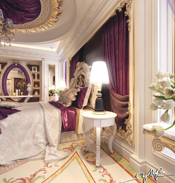 اتاق خواب کلاسیک و لوکس
