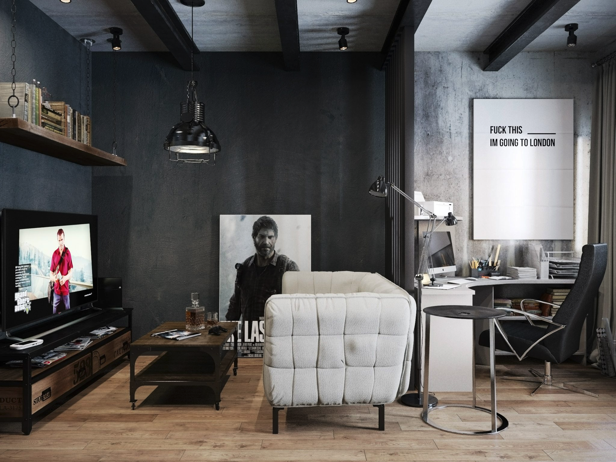 Gaming Living Room Interior Design Ideas