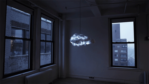 This storm cloud light, which includes an interactive lamp as well as speaker, is not just beautiful, it is almost hypnotic.