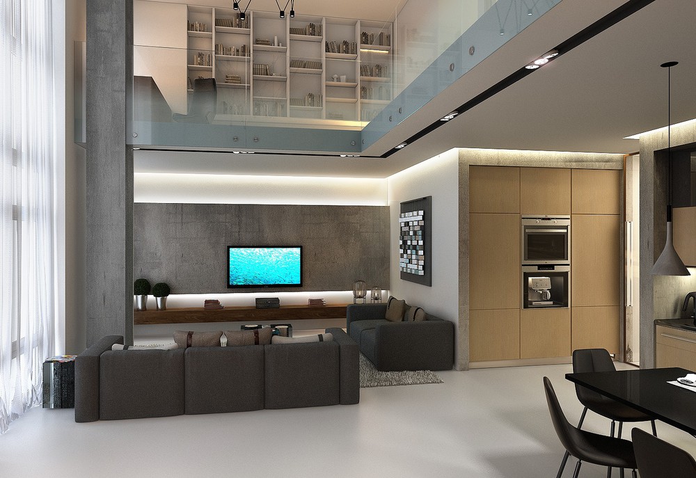Vaulted Ceiling Apartment Interior Design Ideas